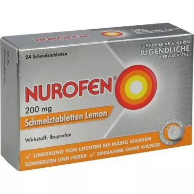 NUROFEN 200 mg comprimidos orodispersíveis Lemon, 24 unid
