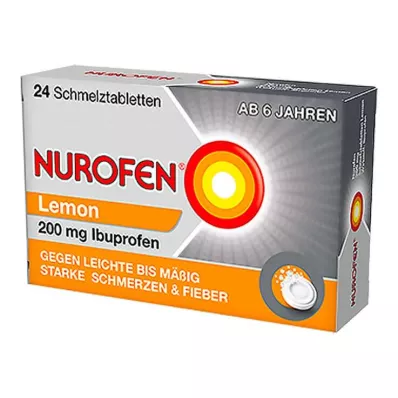NUROFEN 200 mg comprimidos orodispersíveis Lemon, 24 unid NUROFEN 200 mg comprimidos orodispersíveis Lemon, 24 unid