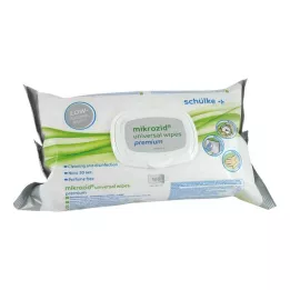 MIKROZID toalhetes universais premium 100 unidades extremidades da superfície, 1 unidade
