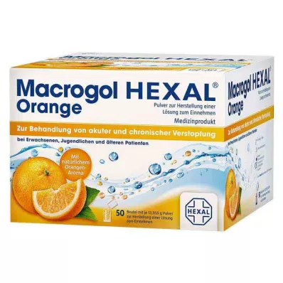 MACROGOL HEXAL Laranja Plv.z.Her.Lsg.z.Einn.Btl., 50 unid