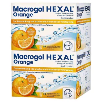 MACROGOL HEXAL Laranja Plv.z.Her.Lsg.z.Einn.Btl., 100 unid MACROGOL HEXAL Laranja Plv.z.Her.Lsg.z.Einn.Btl., 100 unid