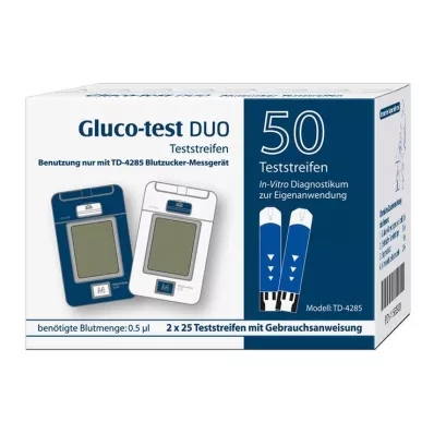 GLUCO TEST DUO Tiras de teste, 50 unidades GLUCO TEST DUO Tiras de teste, 50 unidades
