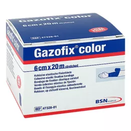 GAZOFIX Ligadura de fixação colorida coesiva 6 cmx20 m azul, 1 pc