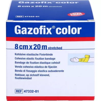 GAZOFIX Ligadura de fixação colorida coesiva 8 cmx20 m amarelo, 1 pc