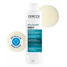 VICHY DERCOS Champô ultrassensível para couro cabeludo oleoso, 200 ml