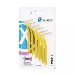 Escova interdental Miradent I-Prox L 0,5 mm amarela, 6 peças