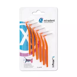 Escova interdental Miradent I-Prox L 0,8 mm laranja, 6 peças