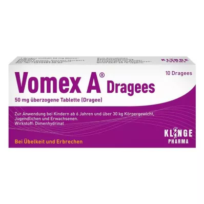 Drageias Vomex A® 50 mg, 10 unidades