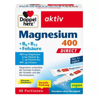 Doppelherz Magnésio + vitaminas B pellets diretos, 40 peças Doppelherz Magnésio + vitaminas B pellets diretos, 40 peças