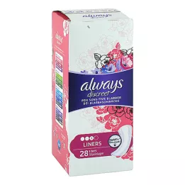 ALWAYS forro para incontinência discreto forros de cuecas, 28 unidades