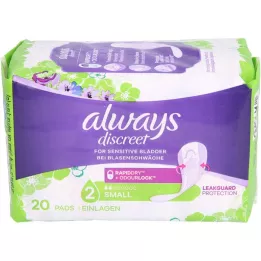 ALWAYS discreet incontinence single small, 20 unidades