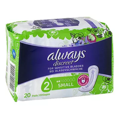 Pensos para incontinência Always Discretos pequenos, 20 unidades Pensos para incontinência Always Discretos pequenos, 20 unidades