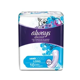 ALWAYS discreto incontinência simples longo, 10 unidades