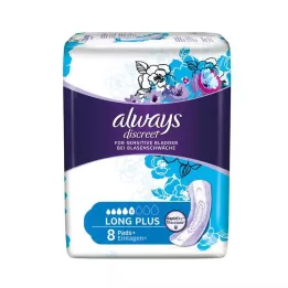 ALWAYS discreet incontinence single long plus, 8 unidades