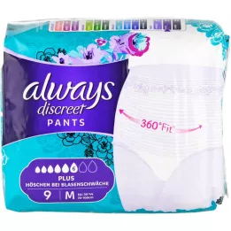 ALWAYS Calcinha para incontinência discreta plus M, 9 peças