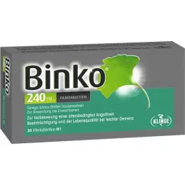 BINKO Comprimidos revestidos por película de 240 mg, 30 unidades