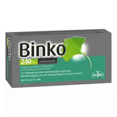 BINKO Comprimidos revestidos por película de 240 mg, 30 unidades BINKO Comprimidos revestidos por película de 240 mg, 30 unidades