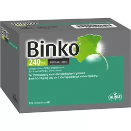 BINKO 240 mg comprimidos revestidos por película, 120 unidades