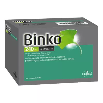 BINKO 240 mg comprimidos revestidos por película, 120 unidades