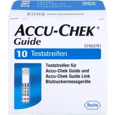 ACCU-CHEK Tiras de teste guia, 1X10 pcs