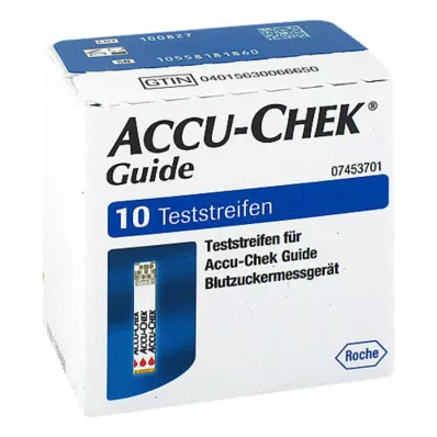 ACCU-CHEK Tiras de teste guia, 1X10 pcs ACCU-CHEK Tiras de teste guia, 1X10 pcs