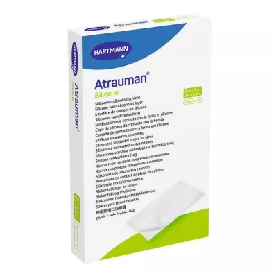 ATRAUMAN Compressas de silicone esterilizadas de 5x7 cm, 10 unidades