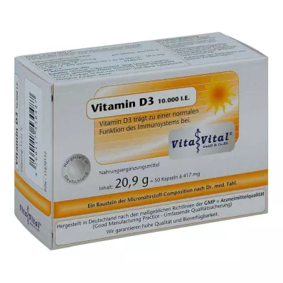 Vitamina D3 10.000 ou seja Cápsulas (50 peças)