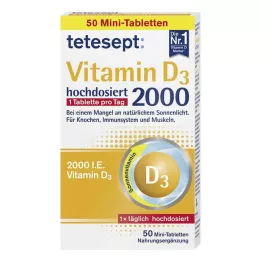 TETESEPT Vitamina D3 2.000 comprimidos revestidos por película, 50 unid