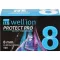 WELLION PROTECT PRO Agulhas de segurança para caneta 30 G 8 mm, 100 unidades