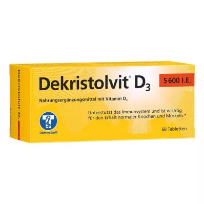 Dekristolvit D3 comprimidos de 5.600 UI, 60 unidades Dekristolvit D3 comprimidos de 5.600 UI, 60 unidades