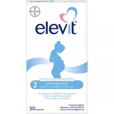 ELEVIT 2 cápsulas moles para gravidez, 30 cápsulas