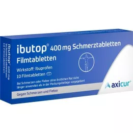 IBUTOP 400 mg Comprimidos revestidos por película para o alívio da dor, 10 unid