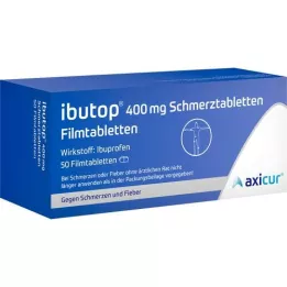 IBUTOP 400 mg Comprimidos revestidos por película para o alívio da dor, 50 unid