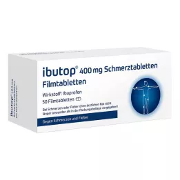 IBUTOP 400 mg Comprimidos revestidos por película para o alívio da dor, 50 unid