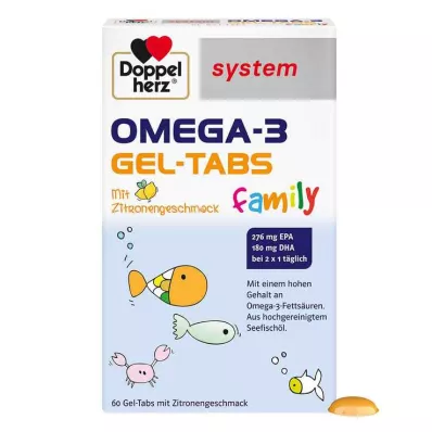 Sistema familiar Doppelherz Omega-3 Gel Tabs, 60 peças Sistema familiar Doppelherz Omega-3 Gel Tabs, 60 peças