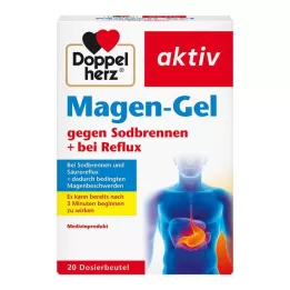DOPPELHERZ Gel para o estômago contra a azia e o refluxo, 20 unidades