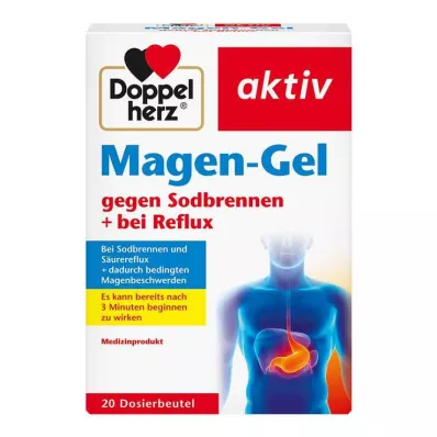DOPPELHERZ Gel para o estômago contra a azia e o refluxo, 20 unidades