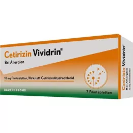 CETIRIZIN Vividrin 10 mg comprimidos revestidos por película, 7 unid