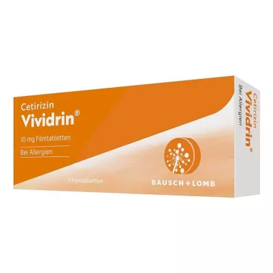CETIRIZIN Vividrin 10 mg comprimidos revestidos por película, 7 unid CETIRIZIN Vividrin 10 mg comprimidos revestidos por película, 7 unid
