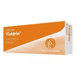 Cetirizina Vividrin® - comprimidos antialérgicos de ação rápida, 50 unid