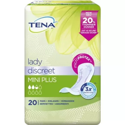 TENA LADY Pensos discretos mini plus, 20 unidades