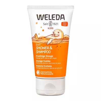Weleda Kids 2in1 Shower & Shampoo frutado laranja, 150 ml Weleda Kids 2in1 Shower & Shampoo frutado laranja, 150 ml