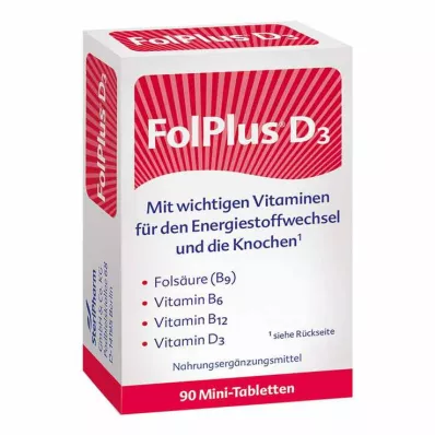 Comprimidos Folplus + D3, 90 unidades Comprimidos Folplus + D3, 90 unidades