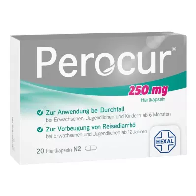 Perocur 250 mg cápsulas, 20 unidades