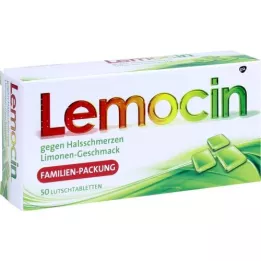 LEMOCIN pastilhas contra a dor de garganta, 50 unidades