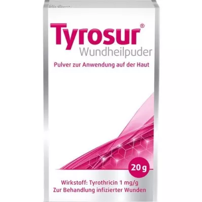 TYROSUR Pó cicatrizante para feridas, 20 g