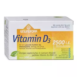 GESUNDFORM Vitamina D3 2.500 U.I. Vega-Caps, 100 unid