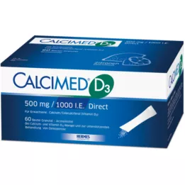 CALCIMED D3 500 mg/1000 U.I. Granulado direto, 60 unidades