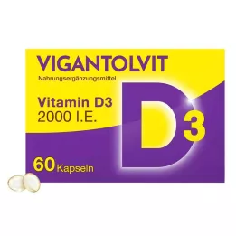 VIGANTOLVIT Cápsulas moles de Vitamina D3 2000 U.I., 60 unidades