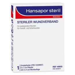 HANSAPOR penso esterilizado para feridas 6x7 cm, 1 pc
